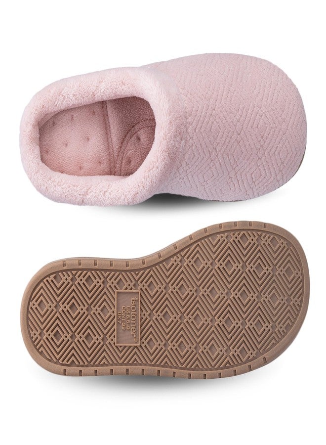 isotoner Women's Indoor/Outdoor Slip-on Diamond Microterry Gemma Clog Slippers with Memory Foam Comfort, Evening Sand, 7.5-8 - Image 4